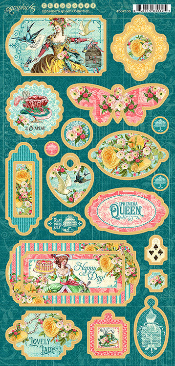 Tablero aglomerado Graphic 45 Ephemera Queen